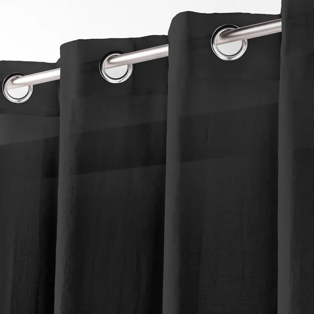 Tenda sottile nera 140x280 cm Telma – douceur d'intérieur