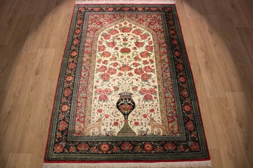 Ghom Tappeto persiano 140 x 210 (Iran) Annodato A Mano
