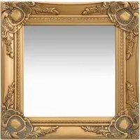 Specchio da Parete Stile Barocco 40x40 cm Oro 320305