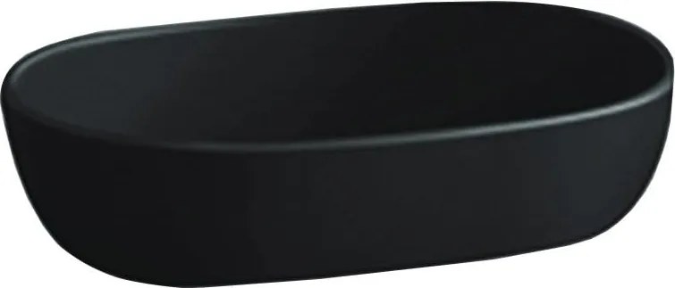 Mexen Viki lavello da appoggio 59 x 40 cm, nero lucido - 21056070