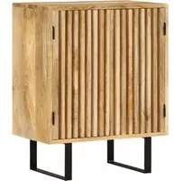 Credenza con 2 Ante 55x35x70 cm in Legno Massello di Mangocod mxl 102256