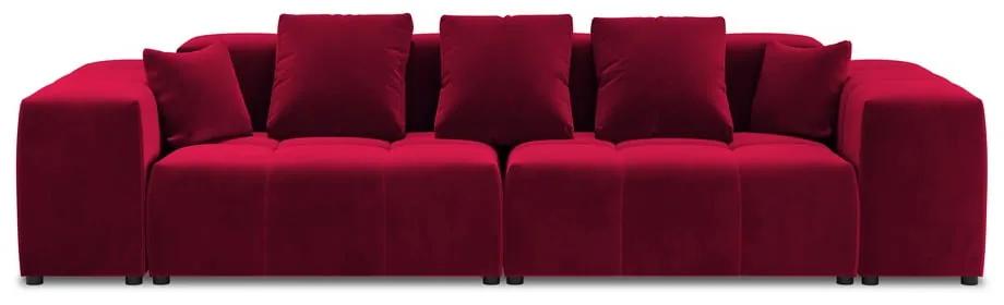 Divano in velluto rosso 320 cm Rome Velvet - Cosmopolitan Design