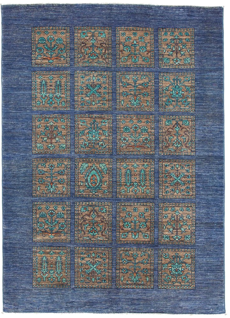 Bakhtiar Tappeto 170x130 Grigio (Pakistan) Annodato A Mano