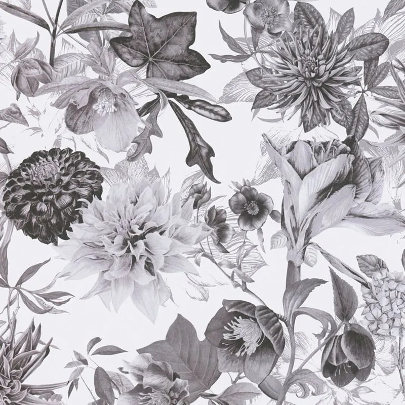 Carta da parati Protea  grigio / argento, 53 cm x 10.05 m