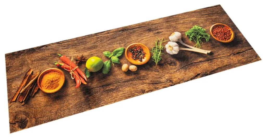Tappeto Da Cucina Lavabile Spezie 45x150 Cm Velluto /