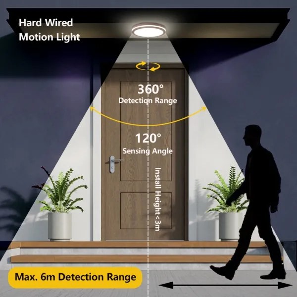 Brilagi - LED lampada da esterno con sensore BENE LED/18W/230V Ø 21,5 cm marrone IP54