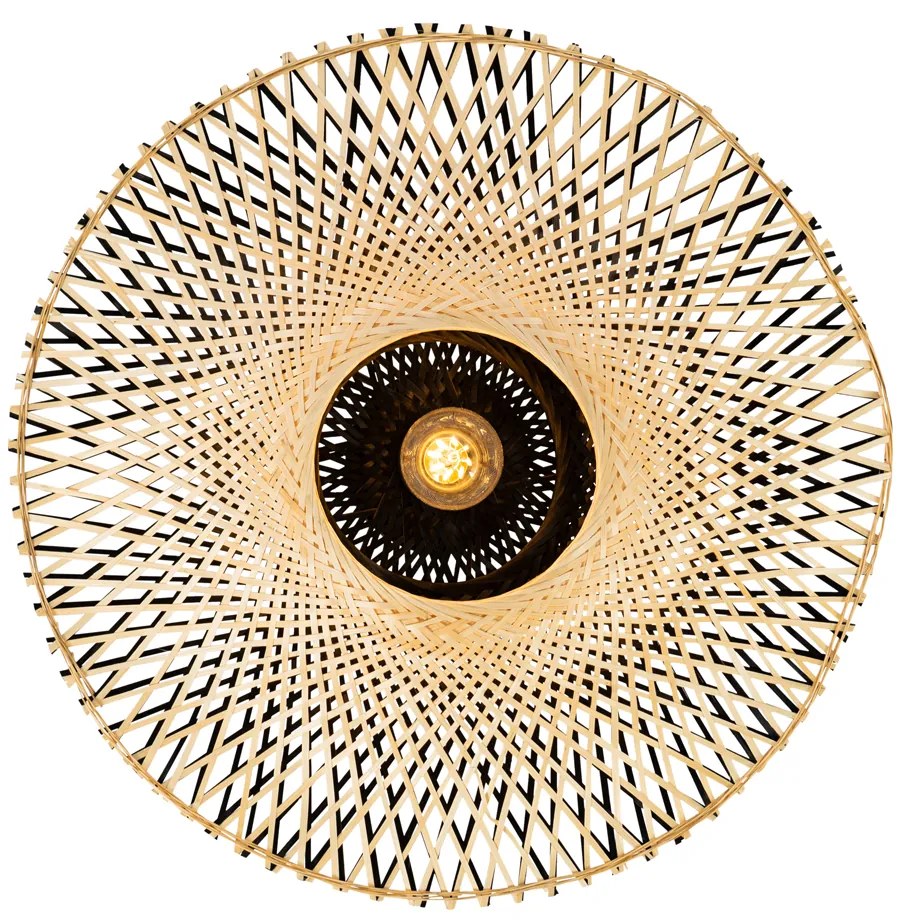 Lampada da soffitto per esterni in bambù orientale 50 cm IP44 - Rina
