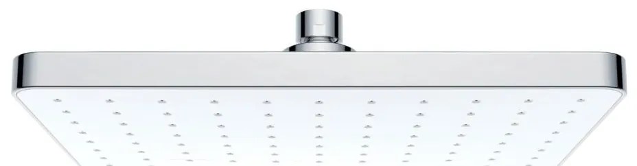 WENKO 24001100 - Soffione doccia PULIZIA AUTOMATICA 25x17 cm cromo lucido/bianco