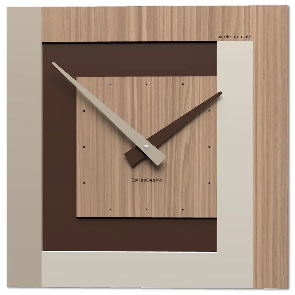 CalleaDesign Clock40 orologio da parete – noce canaletto cm 40 x 40