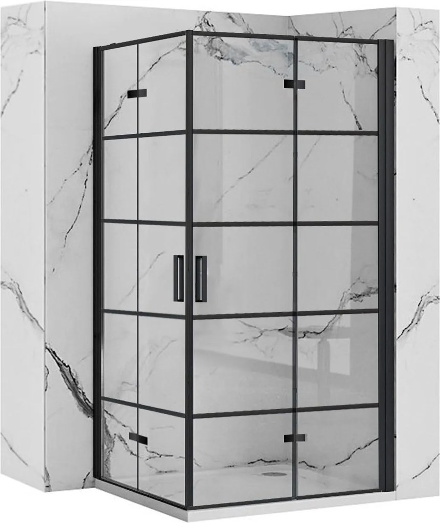 Cabina doccia Rea Molier Black Double 90x90