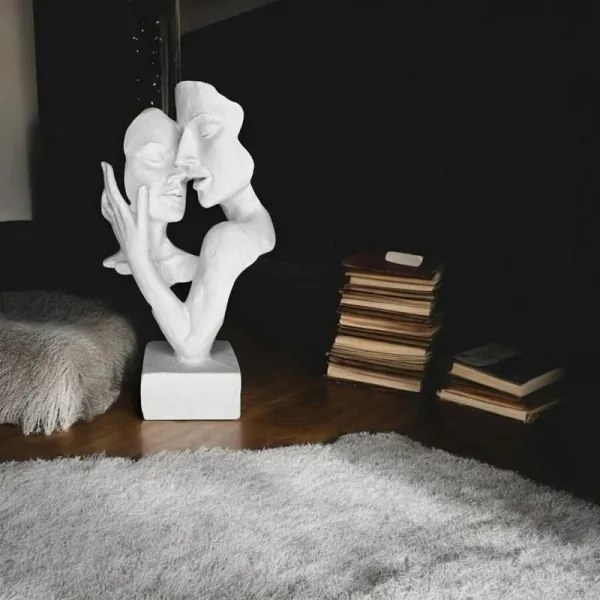 Decorazione da tavolo in resina, 29x9x17 cm, bianca