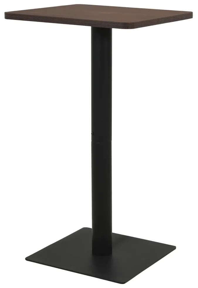 Tavolo da Bistrot in Legno con Struttura Altezza 107 cm Design Classico e Funzionale, 50 x 50 x 107 cm / Nero