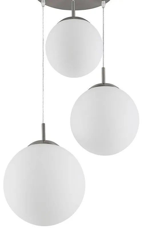 Lindby - Heleska 3 Round Lampada a Sospensione Opal/Nickel Lindby