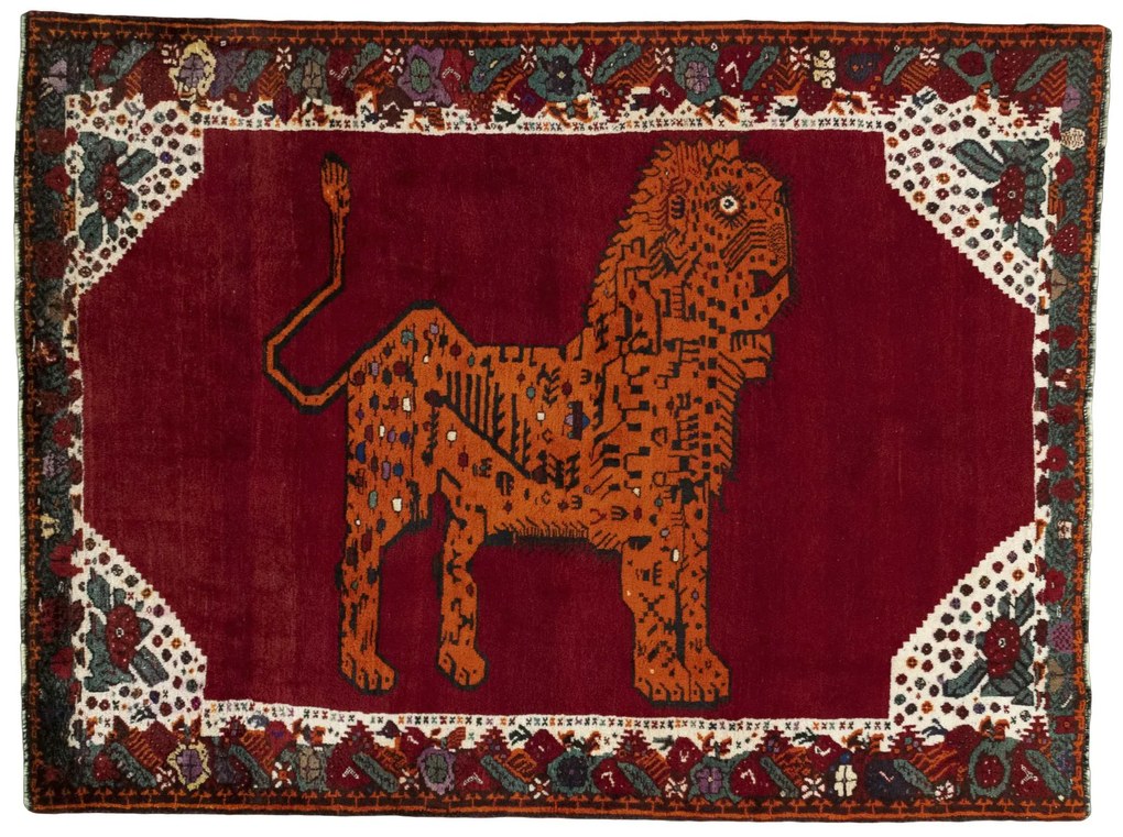 Gabbeh Tappeto 200x150 Rosso (Iran) Annodato A Mano