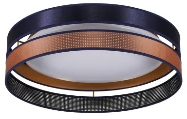 Duolla-Plafoniera LED ROLLER DUO SHINY LED/24W/230V diametro 45 cm blu/rame