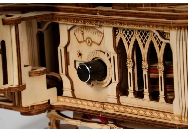 RoboTime - 3D puzzle meccanico in legno Grammofono (electric drive)