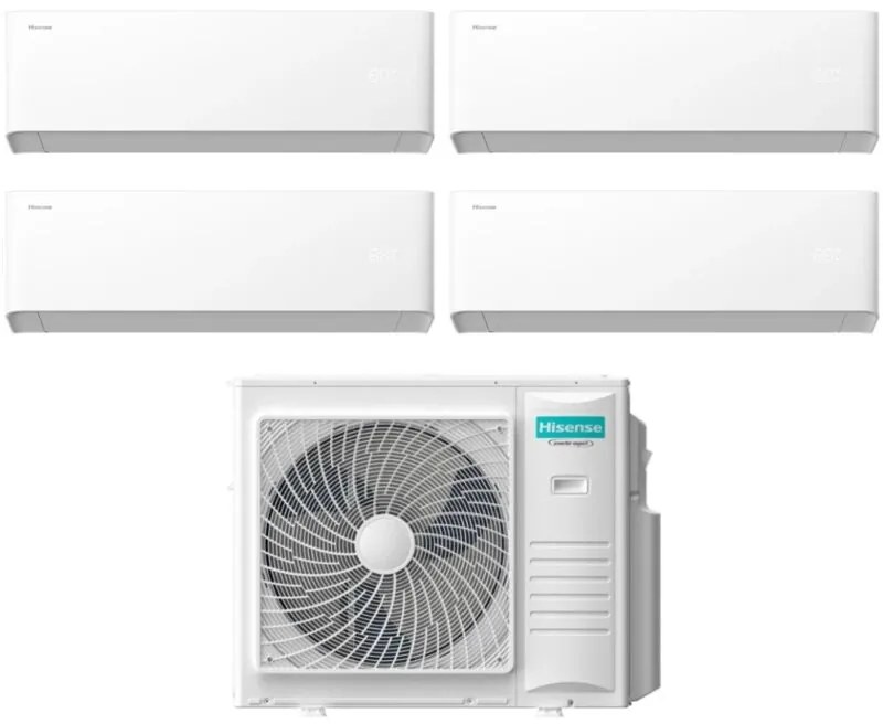 Condizionatore Hisense Quadri Split uni hb 9+12+12+12 con 5AMW105U4RQC R-32 Wi-Fi Integrato