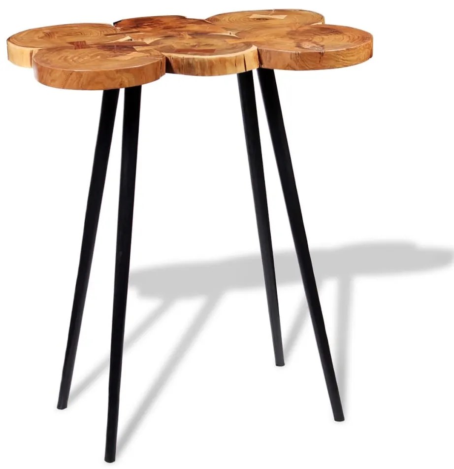 Tavolo A Tronco Legno Massello Di Acacia 90x60x110 Cm /