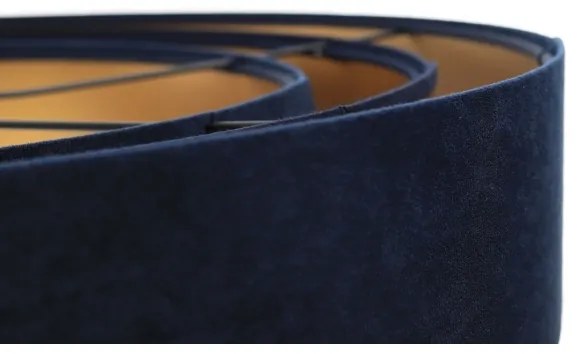 Lampadario su filo TRINITI 1xE27/60W/230V blu/oro