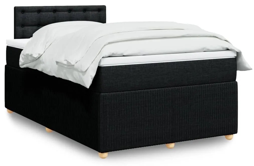 Giroletto A Molle Con Materasso Nero 120x190 Cm İn Tessuto /