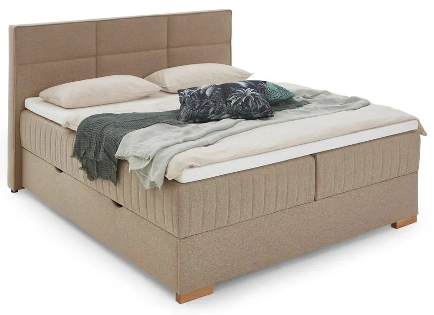 Letto boxspring beige con contenitore 180x200 cm Tambo - Meise Möbel
