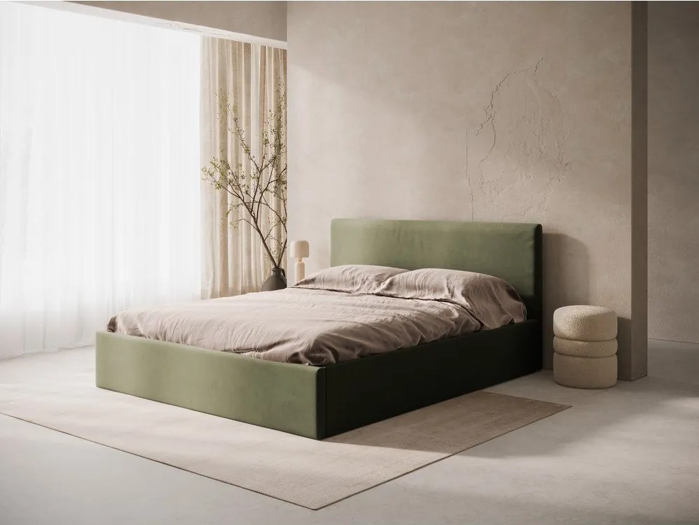 Testiera verde in imbottito 190,5x100 cm Remo – Micadoni