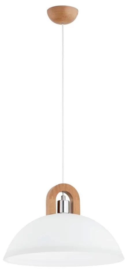 Lampadario a sospensione con filo MIGOT 1xE27/15W/230V beige/cromo