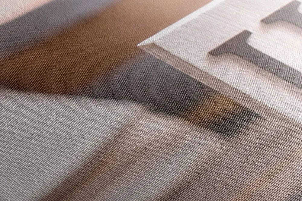 Stampa su tela – Lettere di legno con scritta Home
