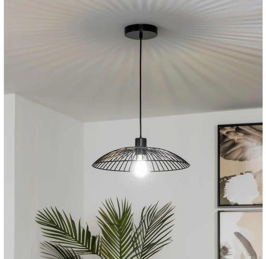 Brilagi - Lampadario LED a sospensione CERIA WIRE 1xE27/40W/230V Ø 26 cm nero