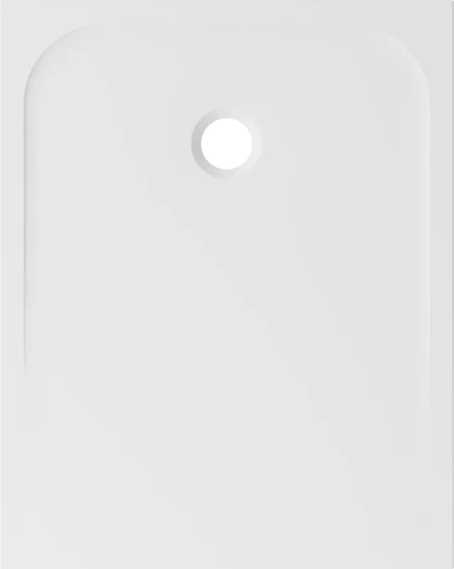 Piatto doccia SENSEA in composito minerale di resina gelificata bianco L 80 x L 100 x H 2.8 cm opaco