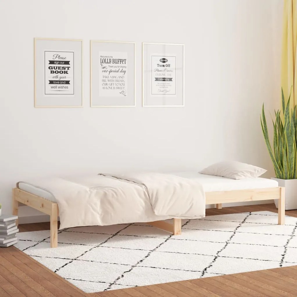 Dormeuse 90x190 cm 3ft single in legno massello di pino