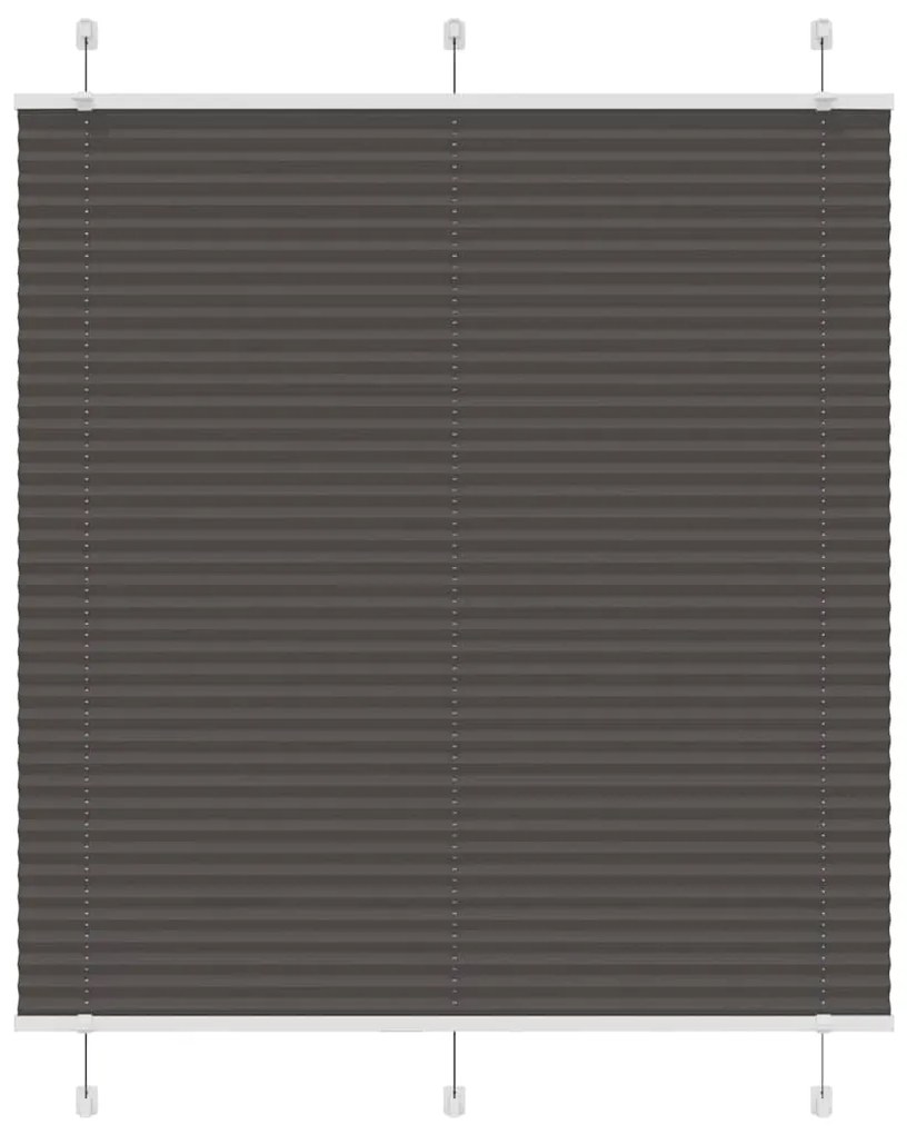 Tenda Plissettata Nera 120x100 Cm Larghezza Tessuto 119,4 Cm /
