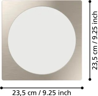 Eglo 901411 - Faretto da incasso LED FUEVA, 18,5W, 230V, 21,6x21,6 cm, cromato
