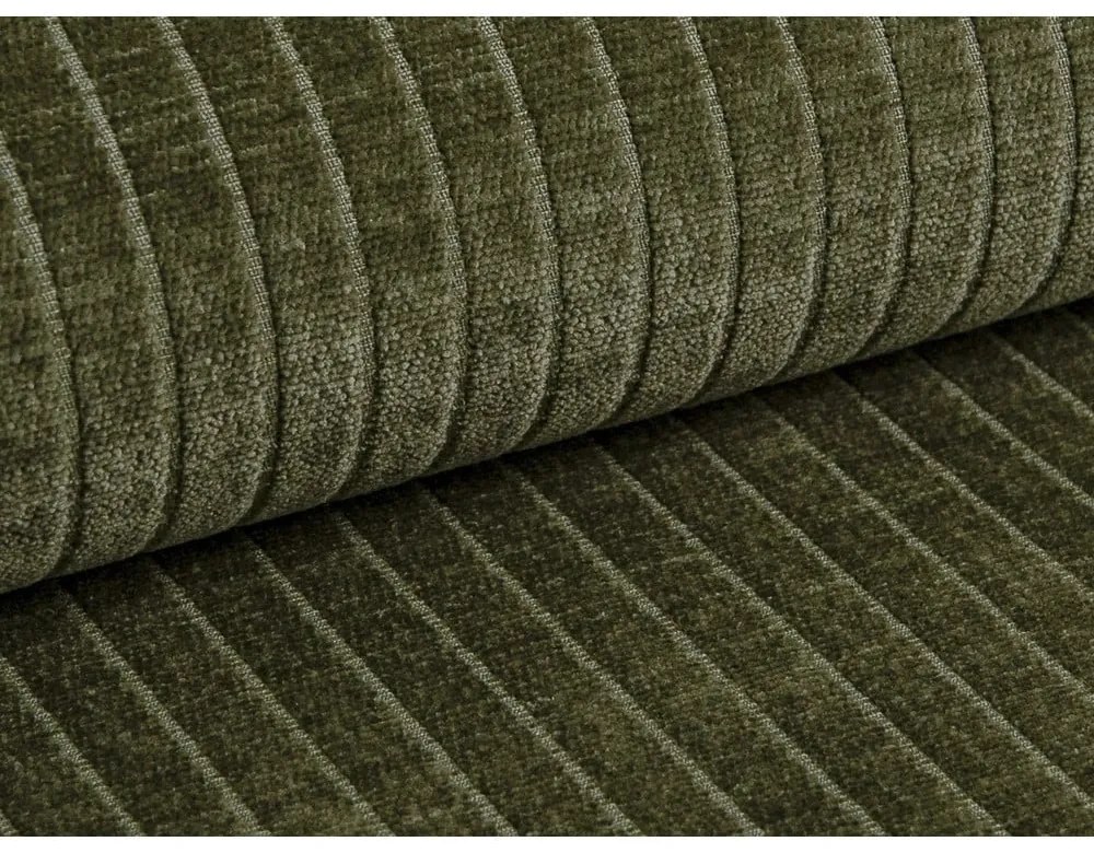 Divano verde con rivestimento in velluto a coste 364 cm Bergamo – Cosmopolitan Design