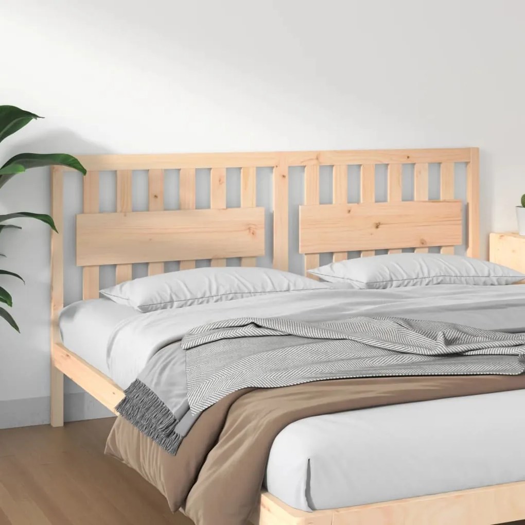 Testiera Per Letto 185,5x4x100 Cm İn Legno Massello Di Pino /