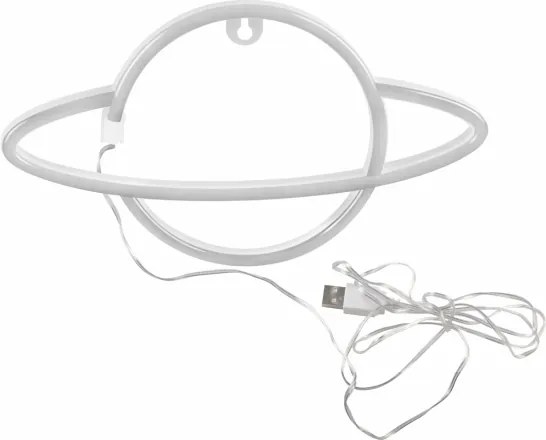 LED Decorazione murale al neon PLANET LED/3W/3xAA USB blu/giallo