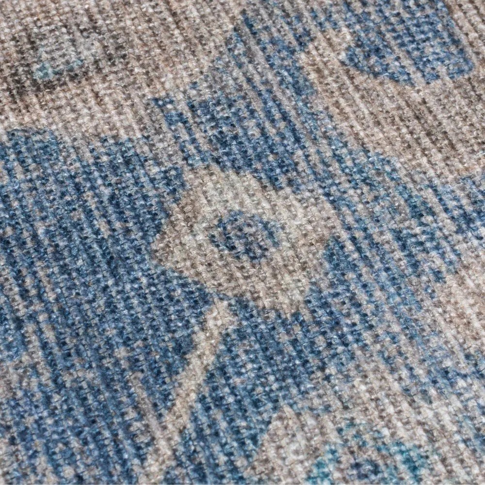 Tappeto blu lavabile 152x230 cm Orelia Global – Flair Rugs