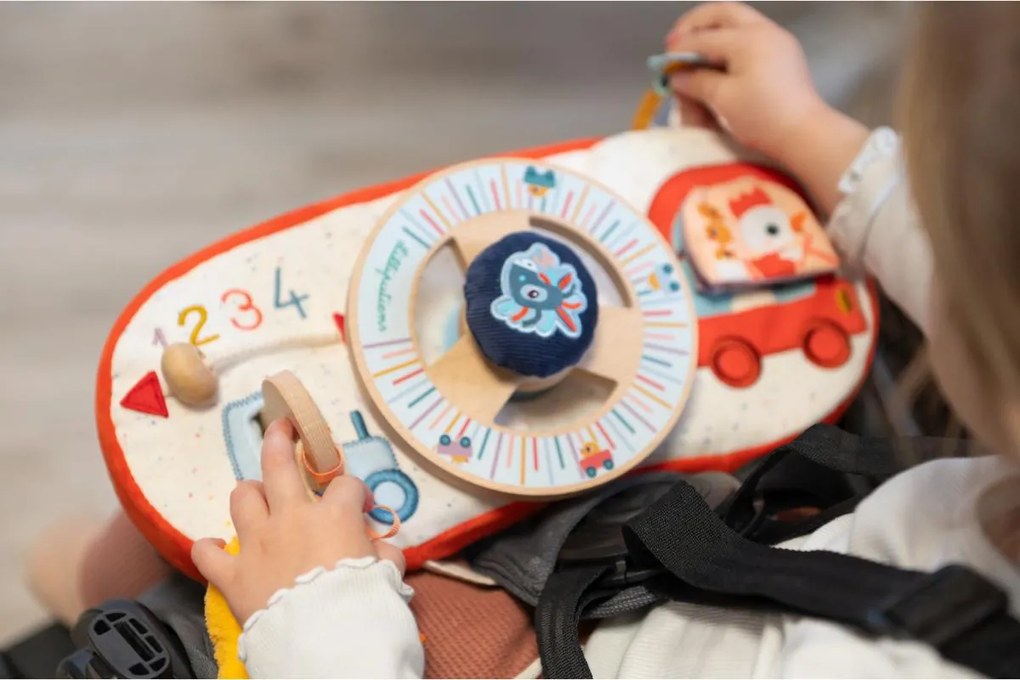 Lilliputiens - Pannello di stoffa con volante - Macchina del contadino