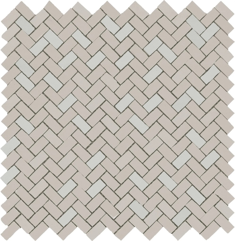 Mosaico 40x40 in pasta bianca 6 mm zinco bone Ceramiche Ragno Tactile 00R71N04