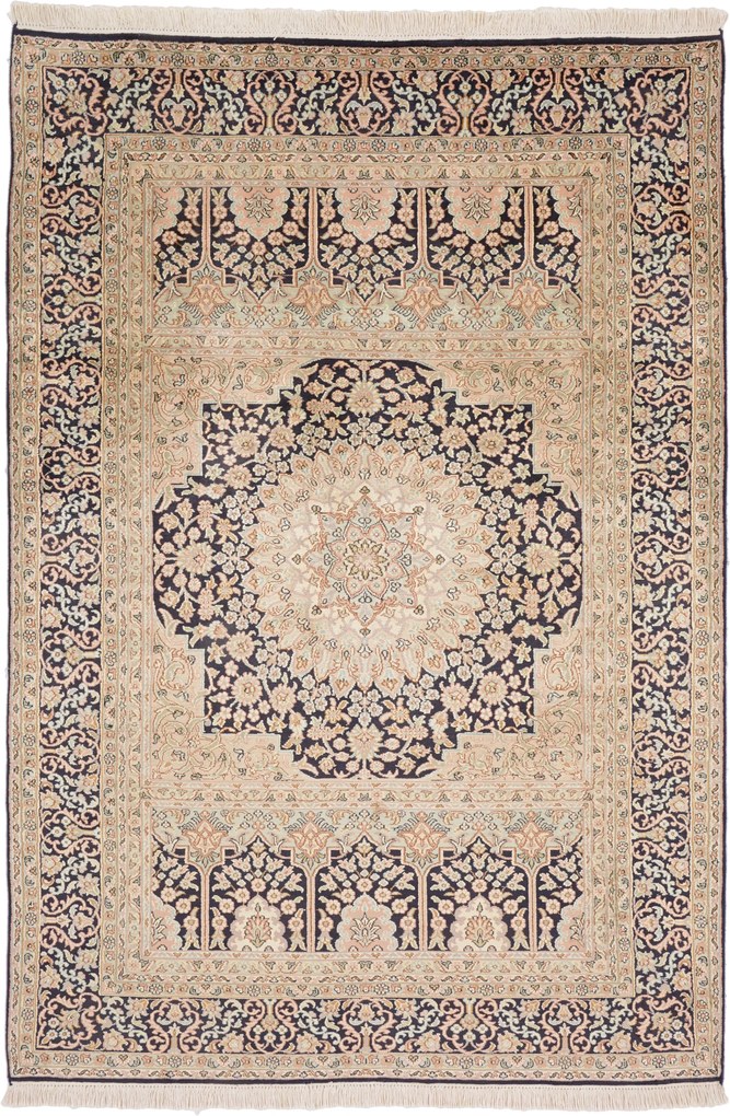 Cashmere Silk Tappeto orientale 180 x 130 (Indian) Annodato A Mano