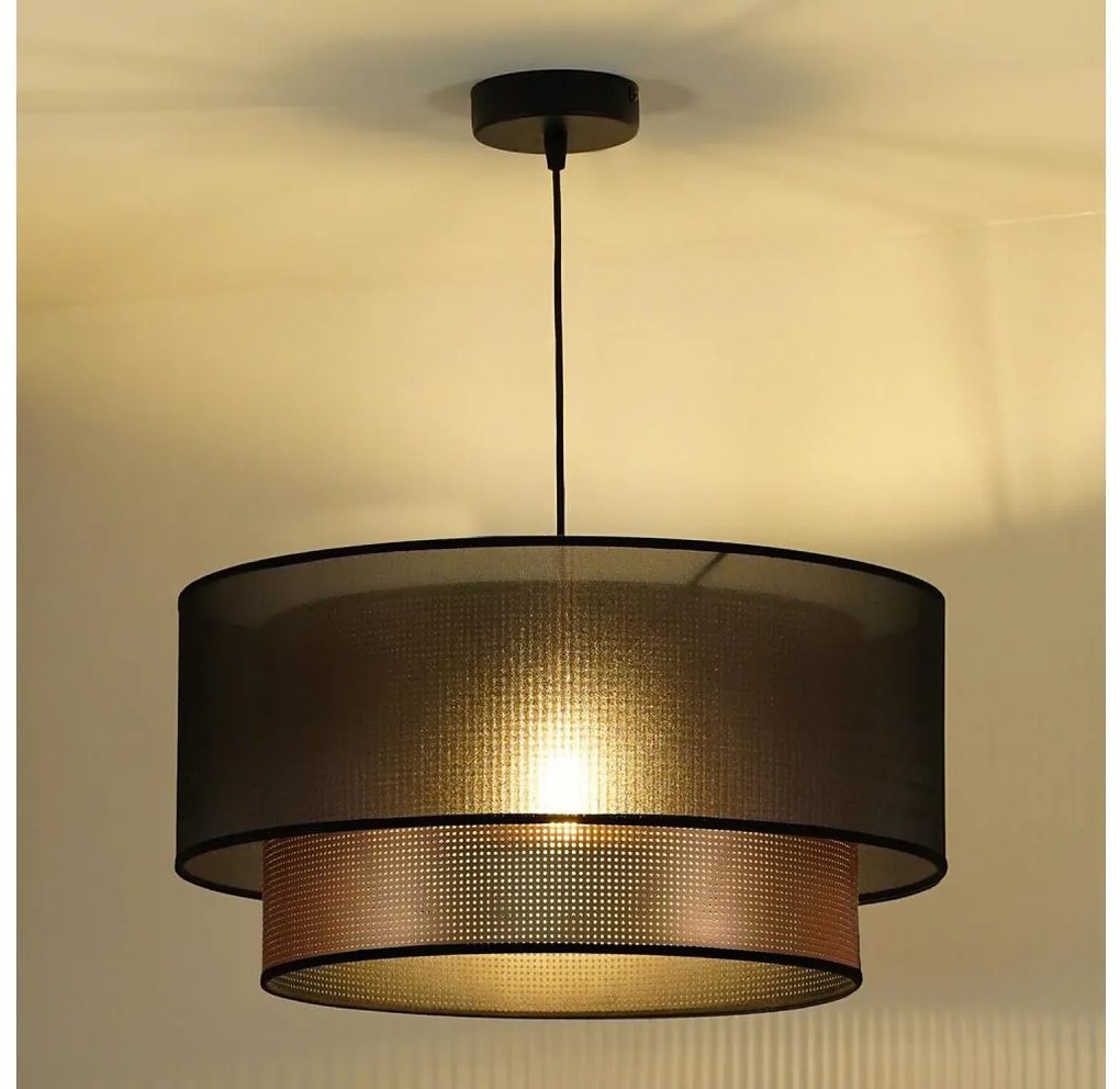 Duolla - Lampadario a sospensione con filo COPPER SHINY 1xE27/15W/230V diametro 45 cm marrone/rame