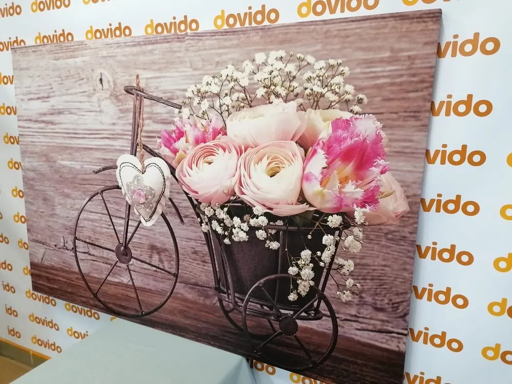 Quadro su tela – Fiori meravigliosi in vaso vintage