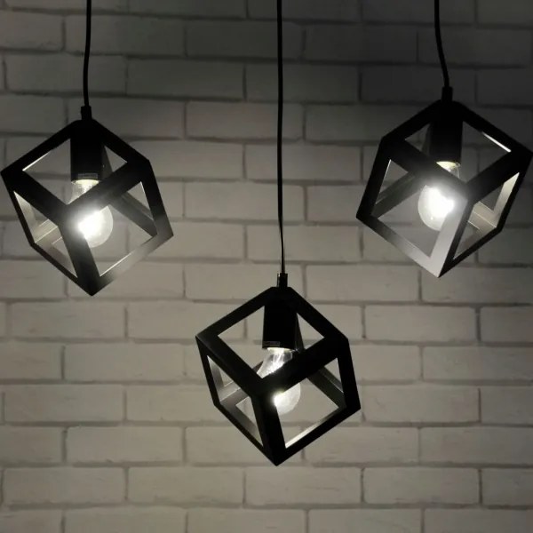 Lampadario su fune SWEDEN 3xE27/20W/230V