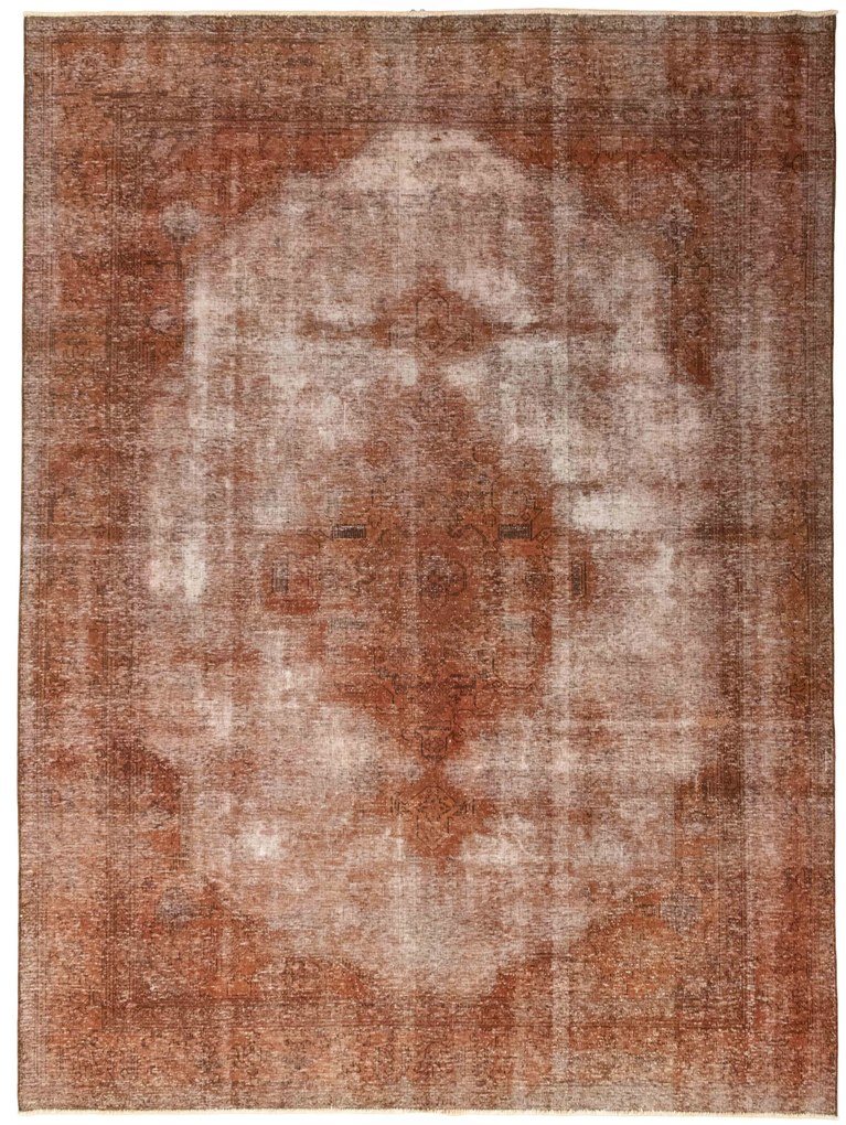 Vintage Tappeto 240x330 Giallo (Iran) Annodato A Mano