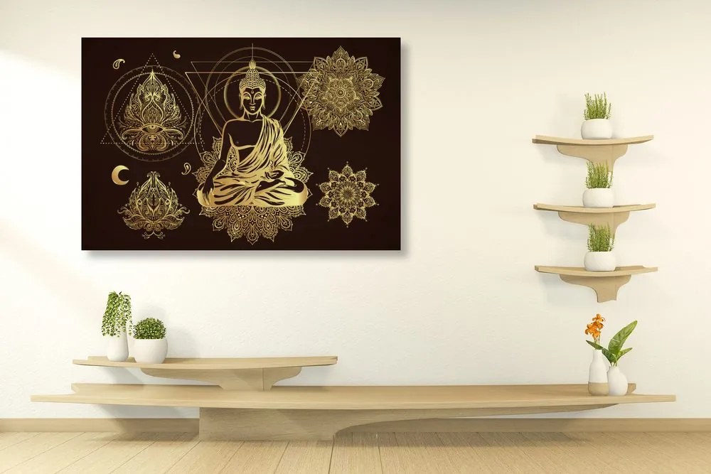 Quadro su tela – Buddha dorato