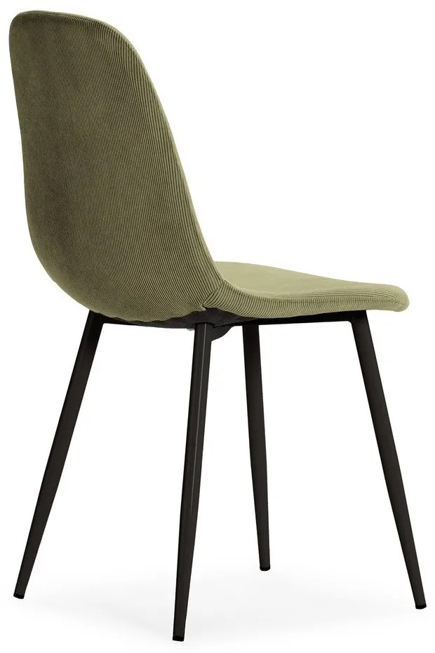 Sedie da pranzo in set verdi in imbottito 4 pz Minka – Marckeric