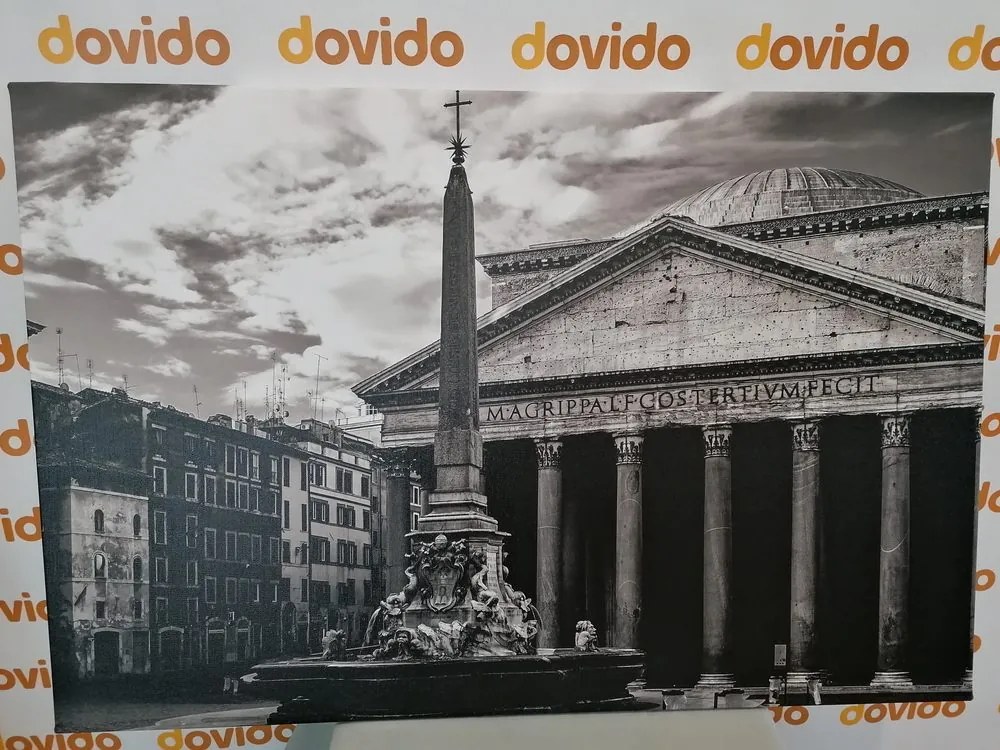 Quadro su tela – Basilica romana in bianco e nero