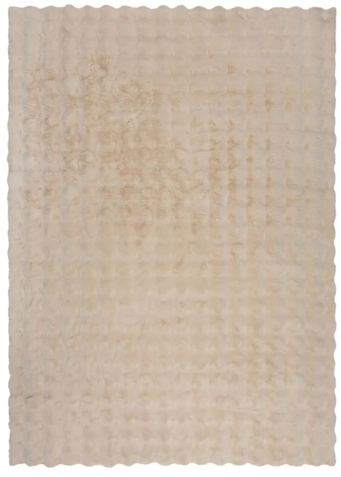 Tappeto in pelliccia sintetica crema 180x290 cm Waffle Faux Fur - Flair Rugs