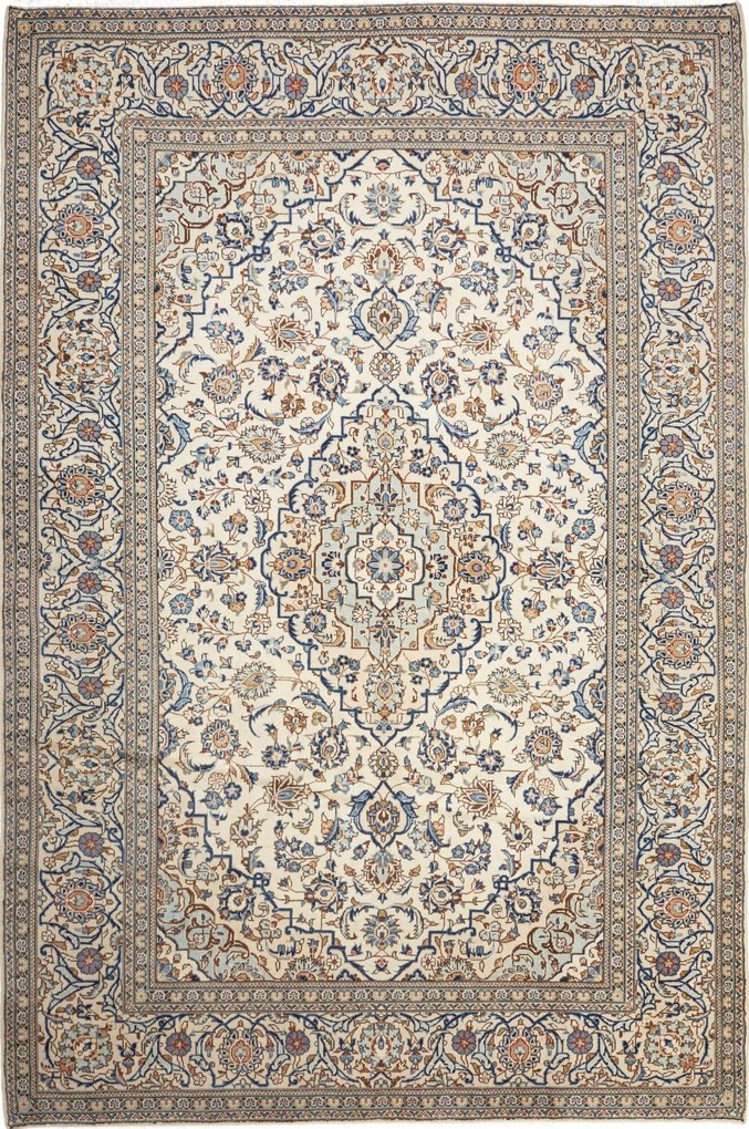 Kashan Tappeto persiano 300 x 200 Beige (Iran) Annodato A Mano