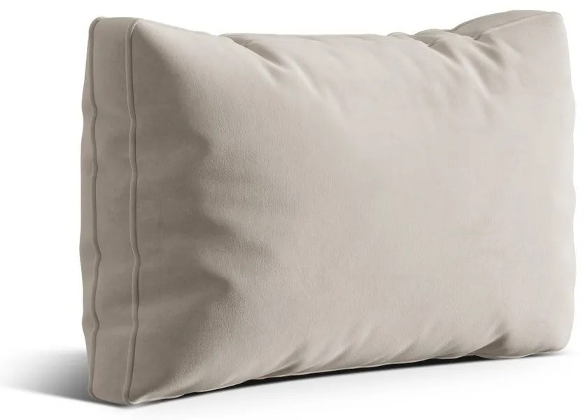 Cuscino per divano beige con rivestimento in velluto Kemi – Cosmopolitan Design